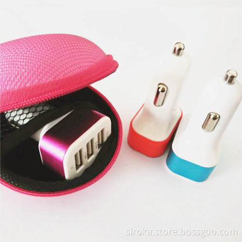 DC 12V 24V 3 USB Car Mobile Charger for Samsung Galaxy